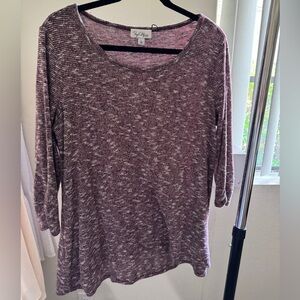 Purple Byer California Studio Knit Top Size Large